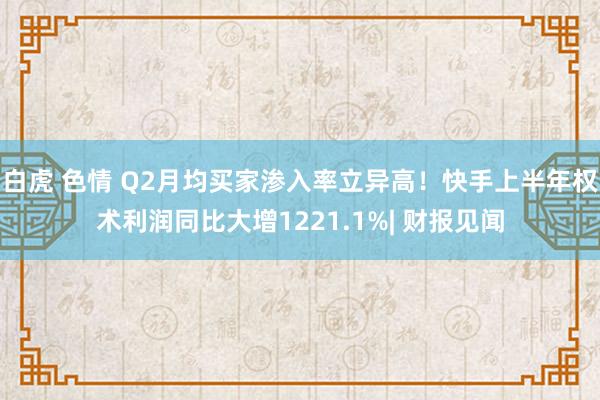 白虎 色情 Q2月均买家渗入率立异高！快手上半年权术利润同比大增1221.1%| 财报见闻