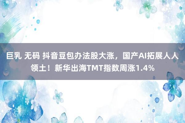 巨乳 无码 抖音豆包办法股大涨，国产AI拓展人人领土！新华出海TMT指数周涨1.4%