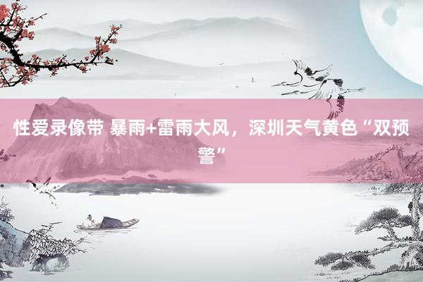 性爱录像带 暴雨+雷雨大风，深圳天气黄色“双预警”